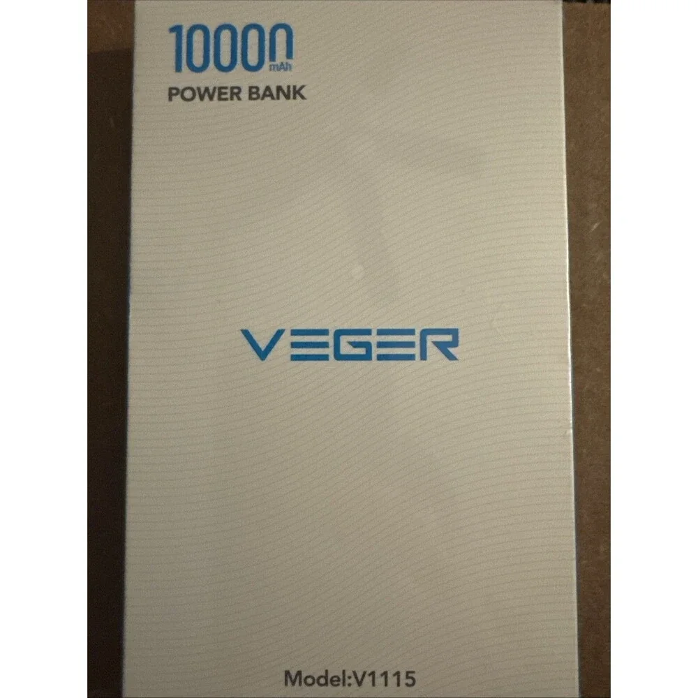 Veger 10000mAh Power Bank Rechargeable External Battery Pack V1171 New